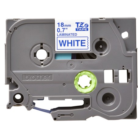 Brother Tape Blue on White 18mm